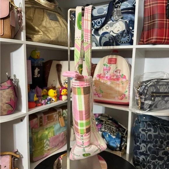 John Deere Pink and Green Patchwork Tote Bag - Picture 4 of 7